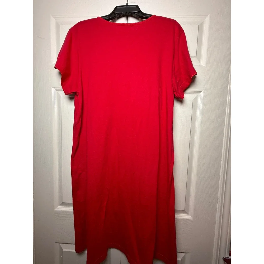Disney Store Minnie Mouse Red Comic Strip Nightgown Sleep Shirt Womens L/XL - Picture 8 of 8